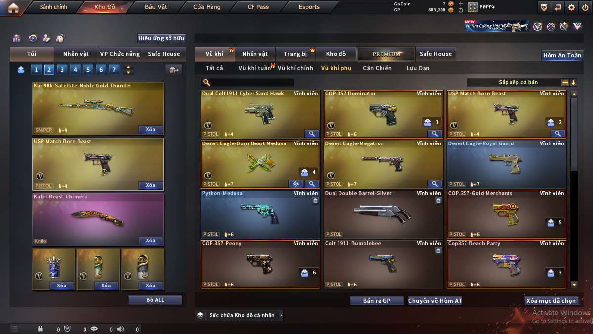 shop acc cf uy tin gia re